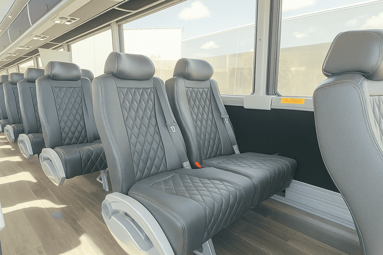 interior of Coach Bus Salinas charter bus