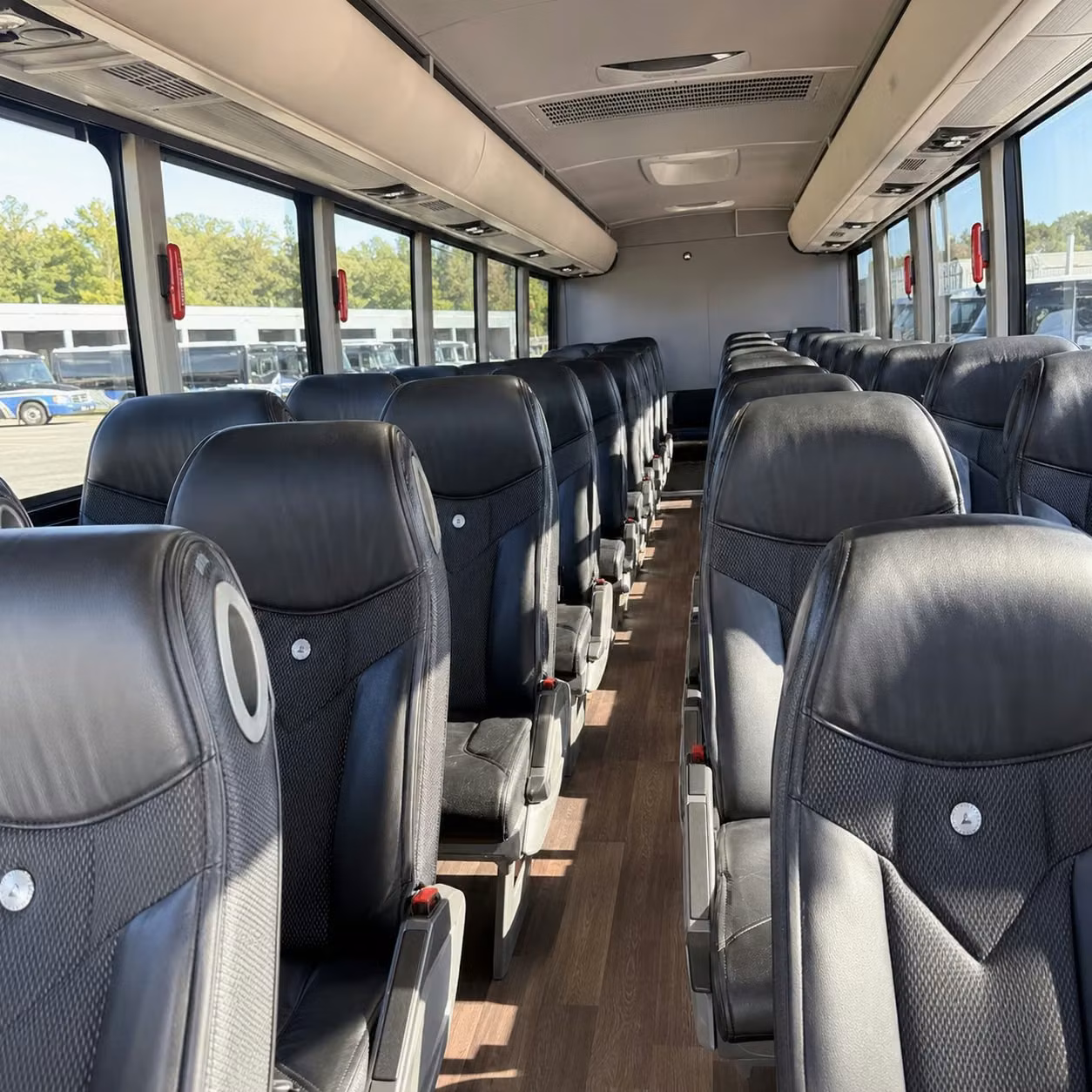 salinas charter bus rental interior